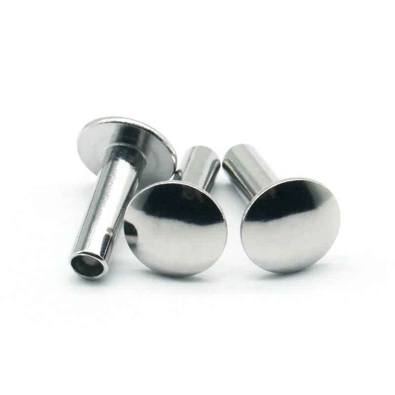 Top Quality Low Price Custom  Remaches 304 Stainless Steel Round Head Semi Tubular Rivets for Mining
