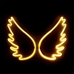 Personalized Neon Sign Lights Custom Angel Wings Led 2D Acrylic Visual Art Wall Hanging Shop Bar Party Bedroom Decor