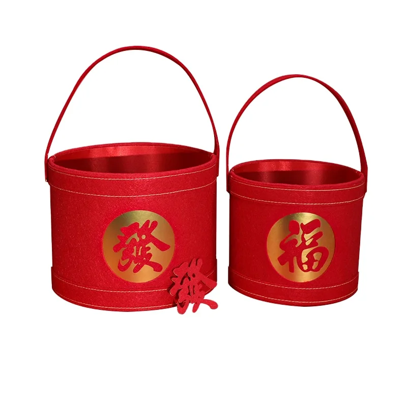 Wholesale custom pure color round tube gift box personalized snacks chocolate candies barrels with handles festival botique box