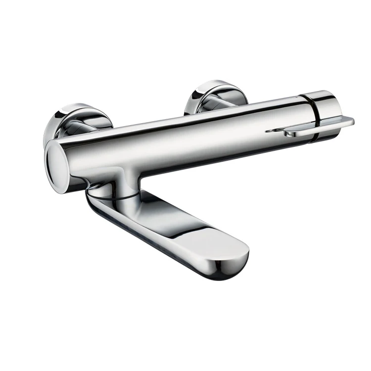 Hotel Single Hole Hot and Cold Water Wall Mounted Brass Bath Mixer For Bathroom