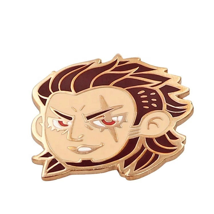Custom Cartoon shape Cute men Lapel Pin Cool Kwaii Art Excellent Design hard Enamel zinc alloy Gold Metal Badge For Friend Gift