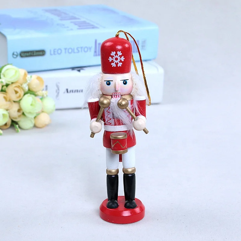 Fancy 12cm Nutcracker Wooden Ginger Bread Man Christmas Nutcracker Xmas Figure Holiday Decoration