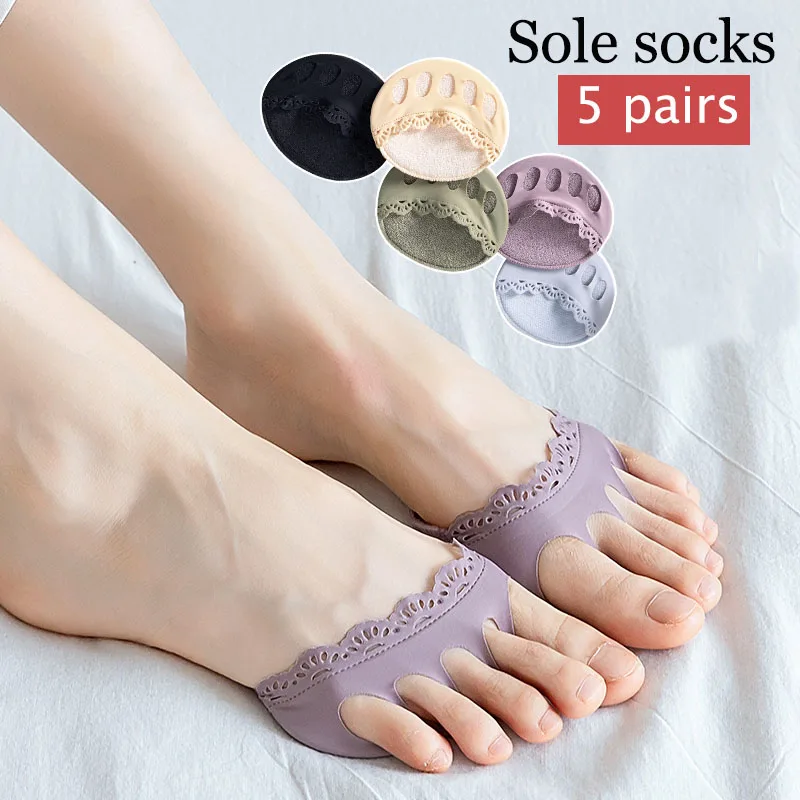 
2021 Summer Breathable Soft Elastic Comfortable Cushioning Invisible And Traceless Female Forefoot Pad 