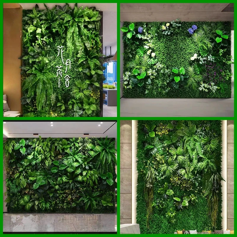 Hot Sale Decorative Plastic Boxwood Hedge Panel Artificial Plants Grass Green Wall for Vertical Garden