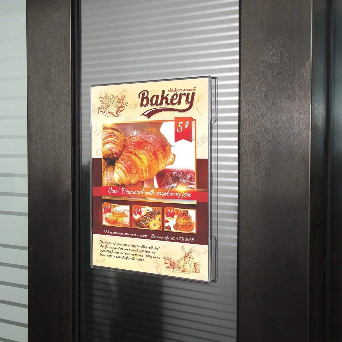 Acrylic Sign Holder Menu Holder Wall Mounted Sign Holder Acrylic Frame