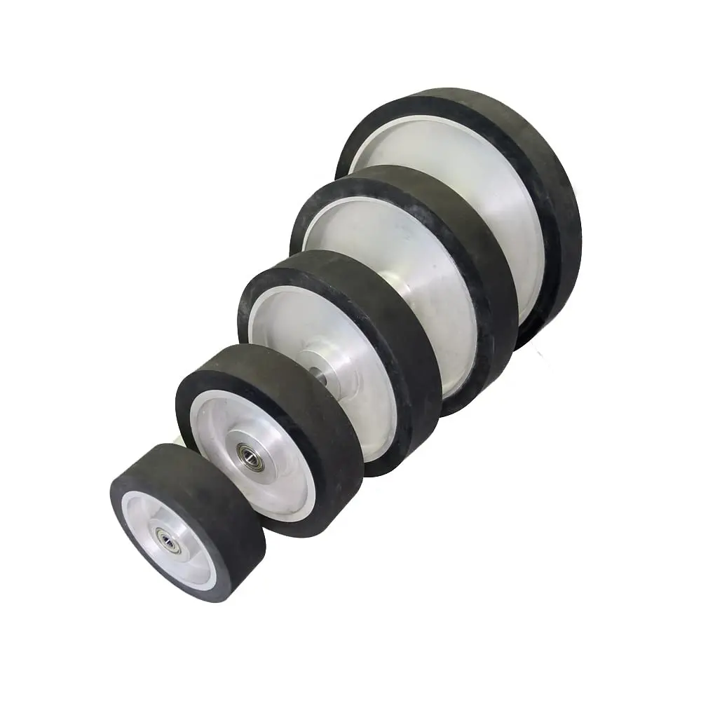 Solid Rubber Contact Wheel without Bearings Work Sanding Bands for Metal Knife Wood Grinding Polishing