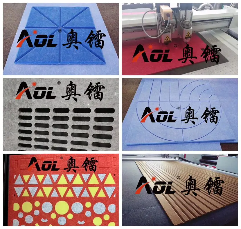 jinan AOL factory price oscillatory though cut v cut AOL digital cutting machine for Recording Studio Soundproofing  board