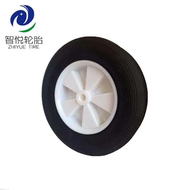 8x1.75 solid rubber wheel/farm wagon wheels/lawn mower tires rubber semi pneumatic