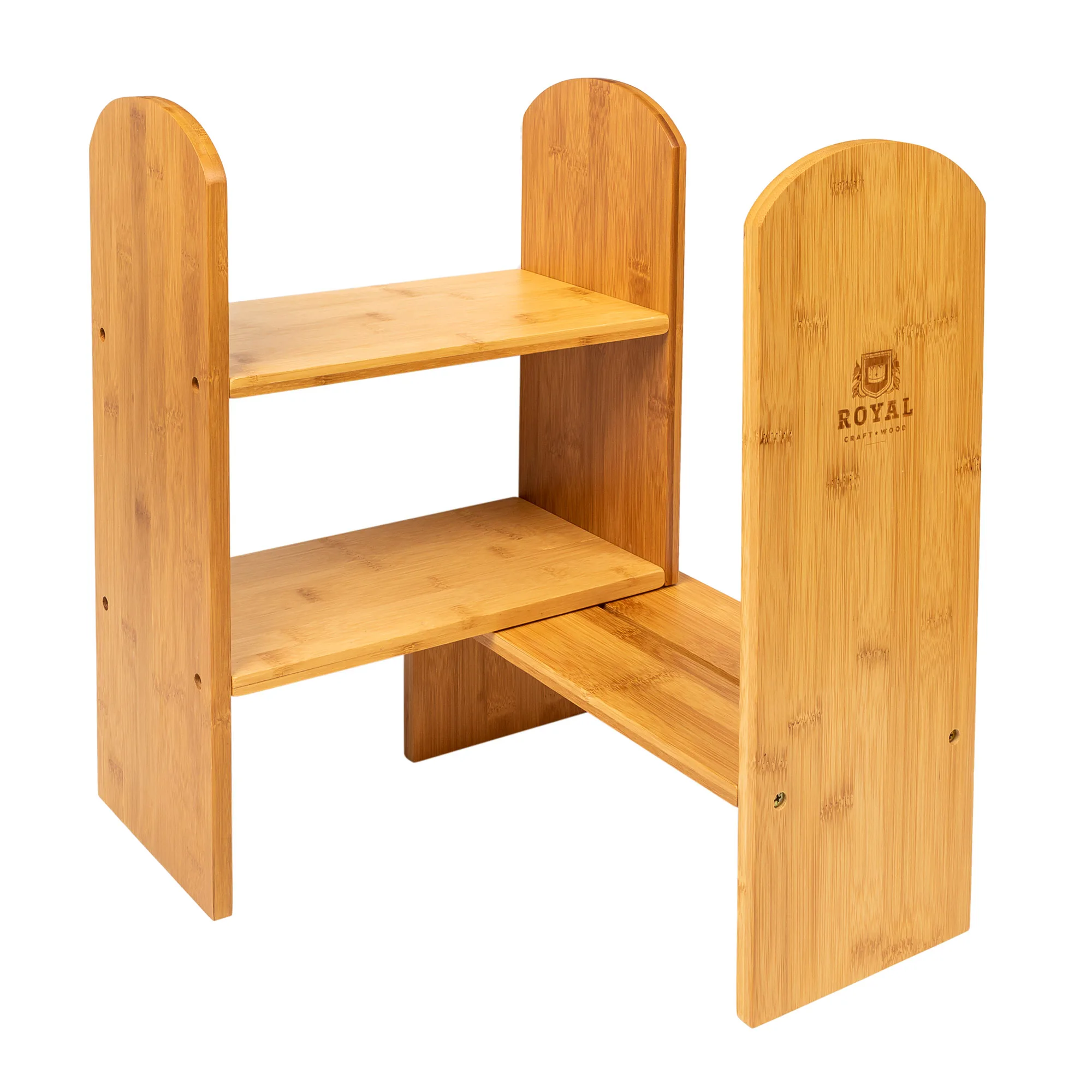 New Arrival Bamboo Office Folder Organizer Bookshelf Desktop Organizer Display Racks