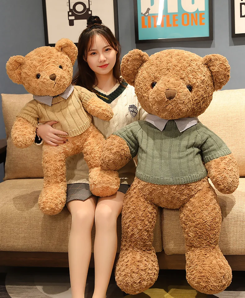 valentines stuffed animal Red Heart Teddy Bear Stuffed Plush Toys With Embroidery Logo And Feet