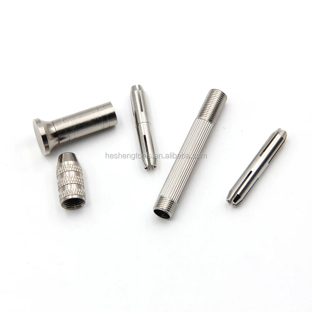 Mini Micro Aluminum Hand Twist Drill Chuck Woodworking Drilling Rotary Tools With 10pc Twist Drill Bit