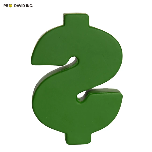 Custom PU Dollar Sign Stress Relief Balls Adult and Kid Squeeze Toys for Promotions