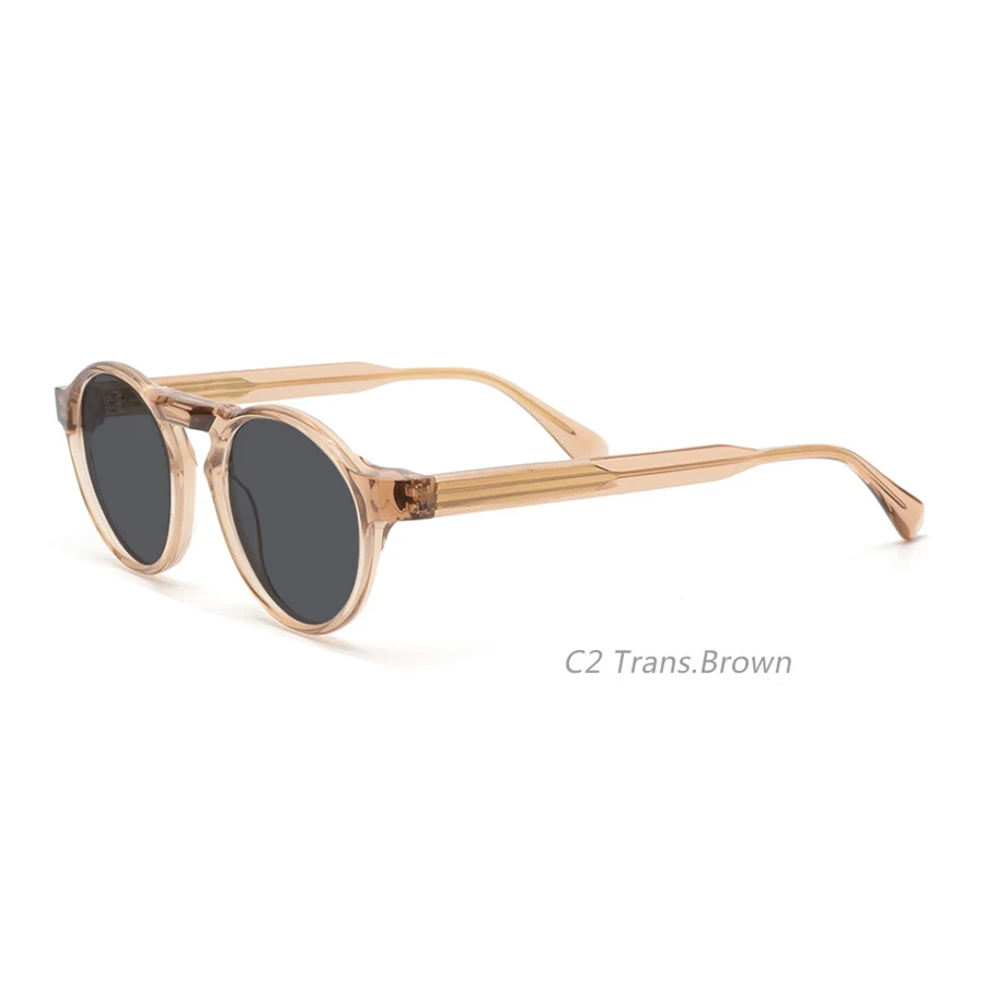 High Quality Women Latest Design 2022 Euro TAC UV400 Round Acetate Polarized lentes de sol Eyewear