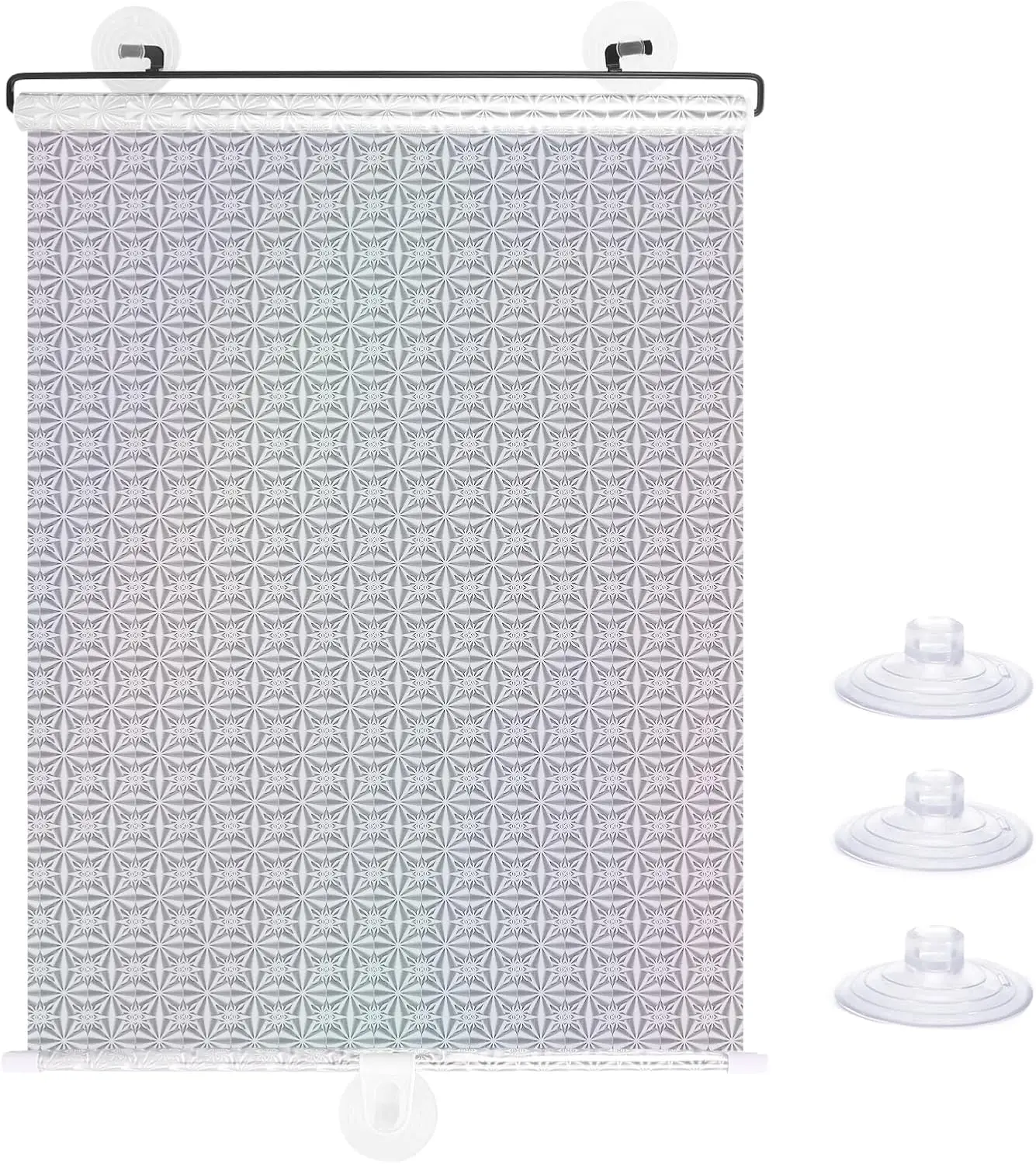 Laser Pattern Portable roller curtain suitable for office home car front windshield sunshade Black Blackout Blind Shade