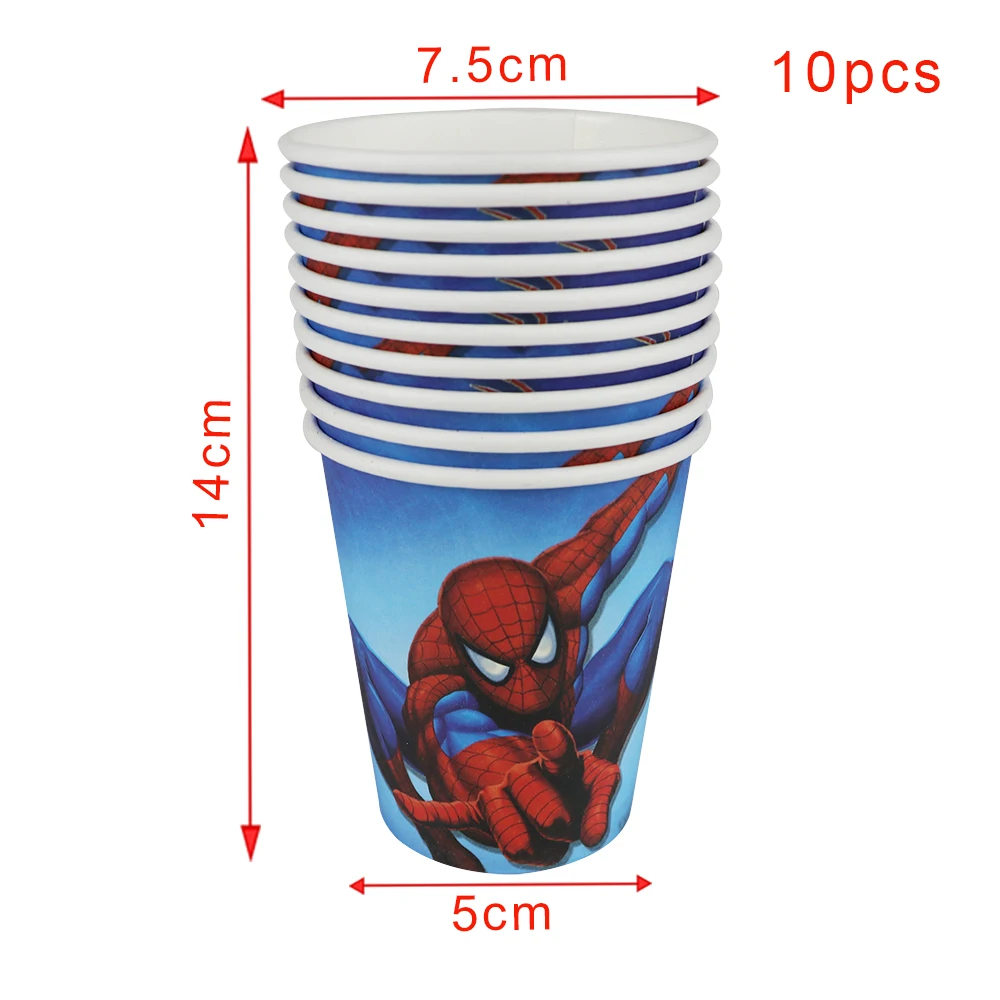 Spider man Party supplies Set Box Napkins Plates Tablecloth Cups Knives Forks Spoons Spiderman Birthday Party Decoration Kids