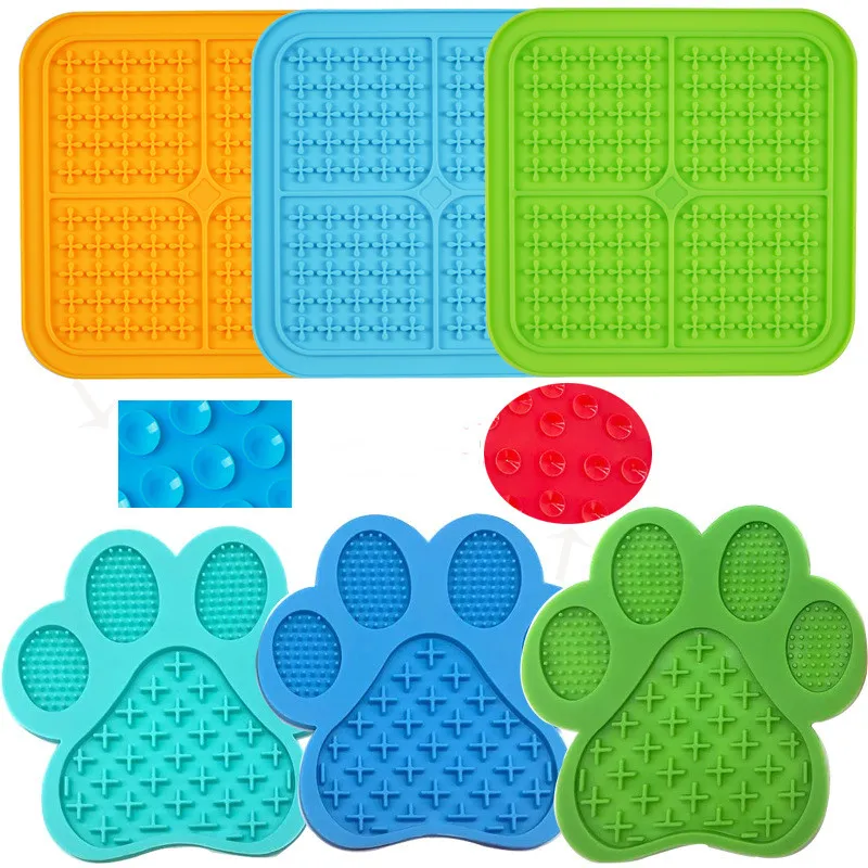 C247Bpa Free Silicone Dog Lick Dog Feeding Pad Pet Slow Feeding Mat Pet Bath Shower Distraction Toy Silicone Suction Licking Mat