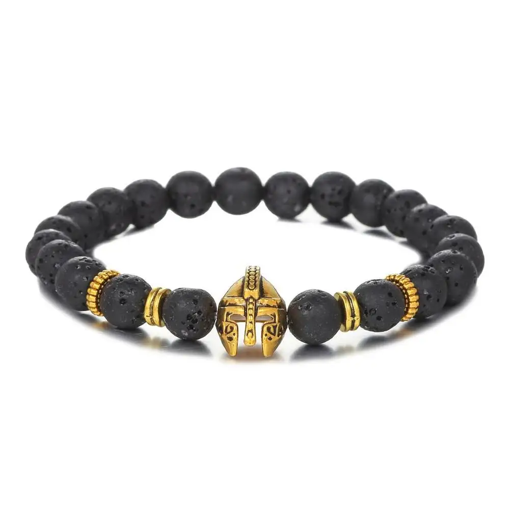 Bada warrior helmet braided yoga bracelet Bracelet Bangle Girls Gemstone Stretch Sunstone Bracelet