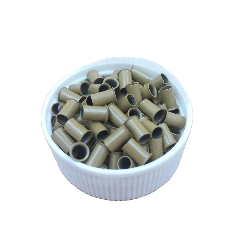 3.4x3.0x6.0mm flared copper tube euro locks for I tip hair extensions micro rings links beads