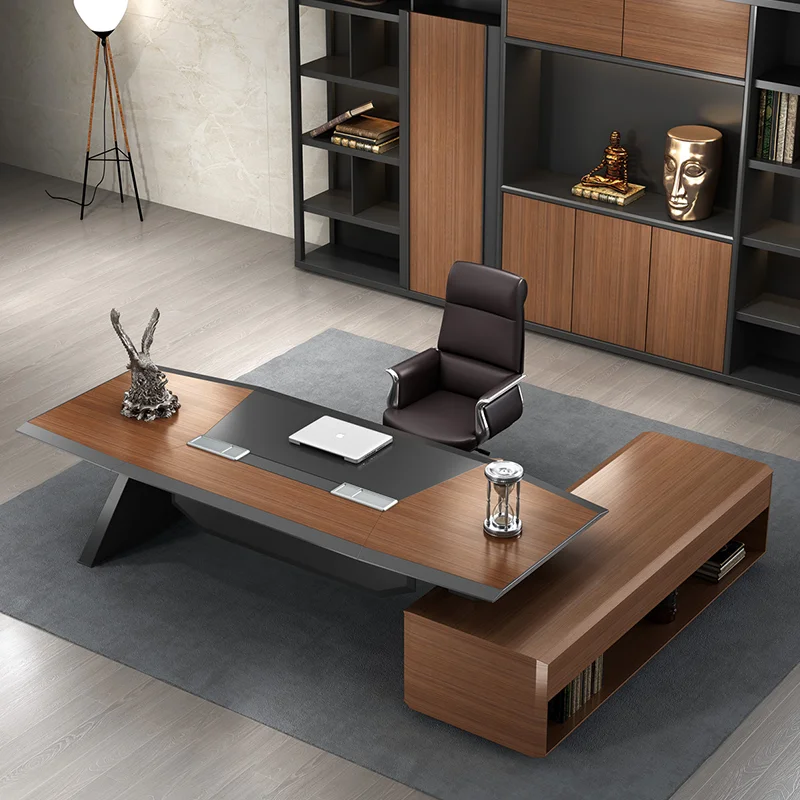 President Modern Design Luxury Metal Steel Leg Executive Office Desk Director Table Office