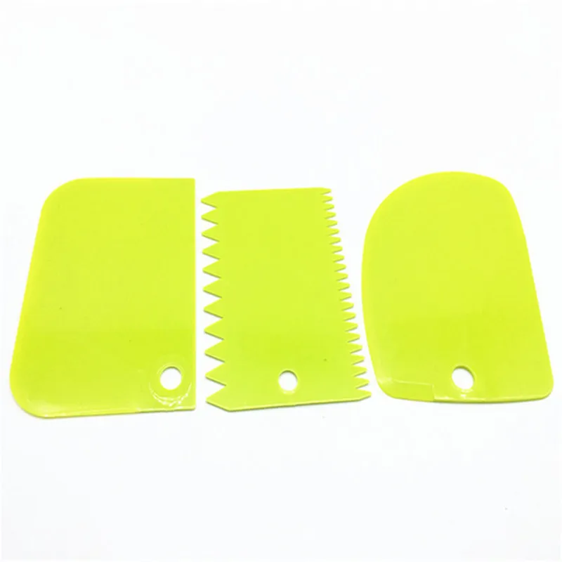 New Three-color Scraper Set,Cream Plastic Scraper Cake,Urable And Easy To Clean L0252/2