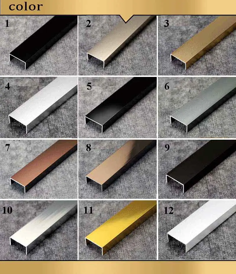U-shaped groove aluminum alloy closure decorative metal ceiling background wall wrapping edge strip ceiling decorative strip