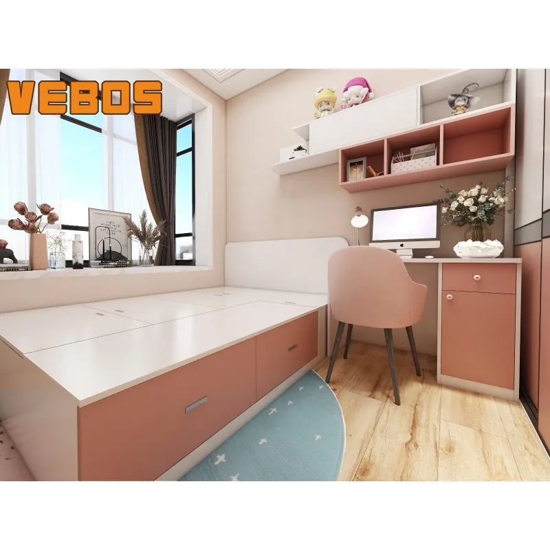 factory direct design customized girls bedroom furniture set and high quality pink bedroom sets girls bedroom set