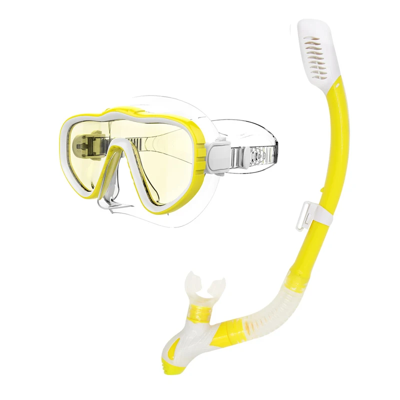 2021 New Adult Snorkeling Diving Goggles Set Silicone Anti Fog Large Lens Glasses Swimming