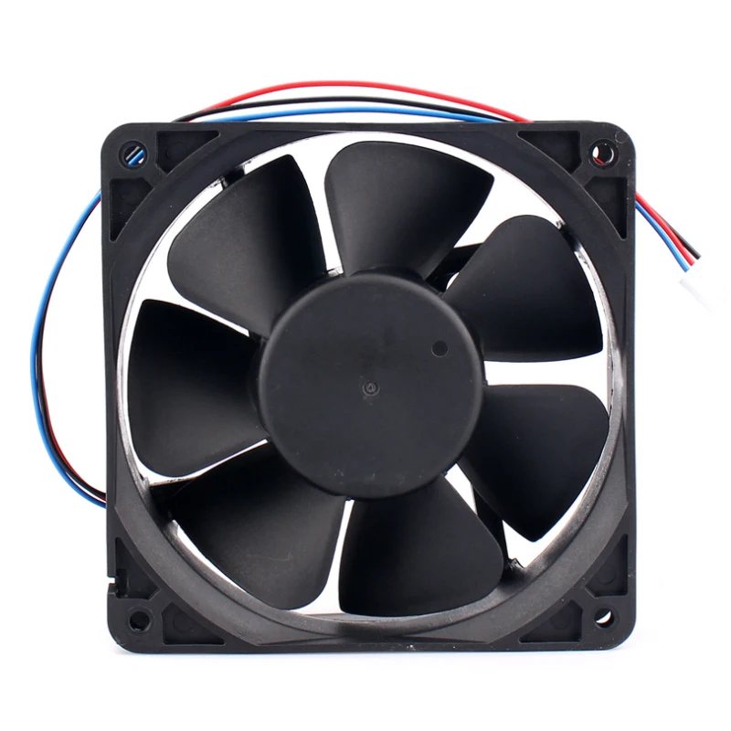 DC12038 12V 24V three-wire oil-containing speed alarm FG function Low noise ball cooling fan 12cm