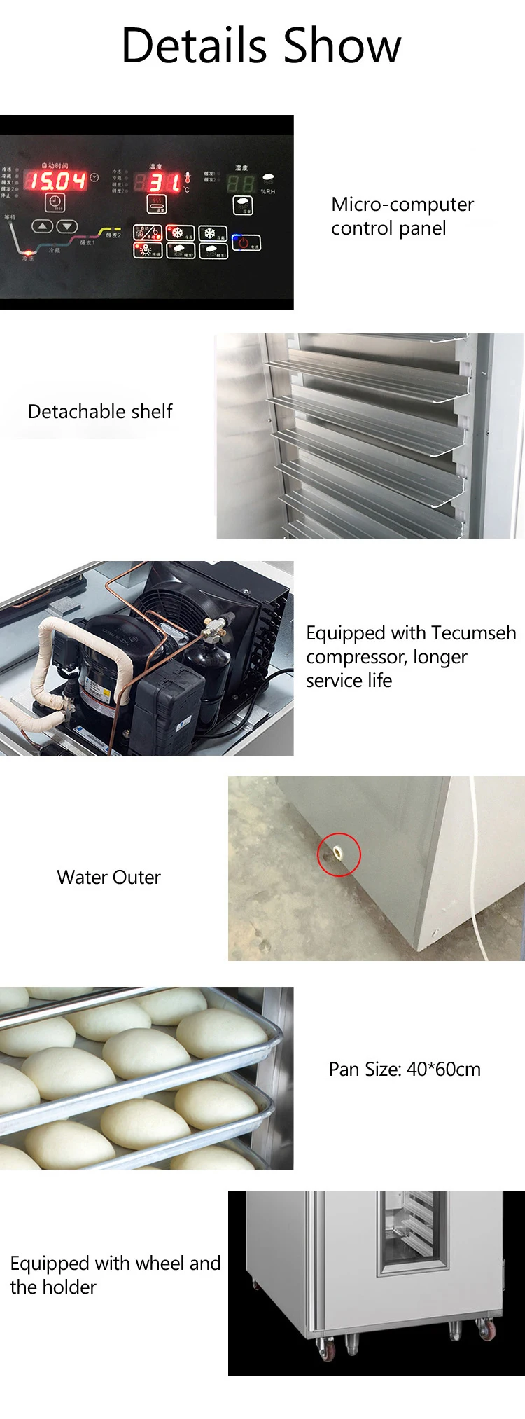Chuangyu Commercial Cheap Bakery Fermentation Chamber Steamed Bun Pizza Bread Dough Fermenter