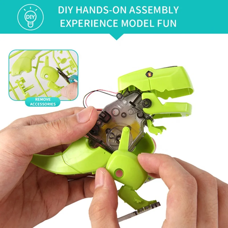 3 in 1 educational solar toys diy self assembled solar energy dinosaur robot science kits stem toy for child early education