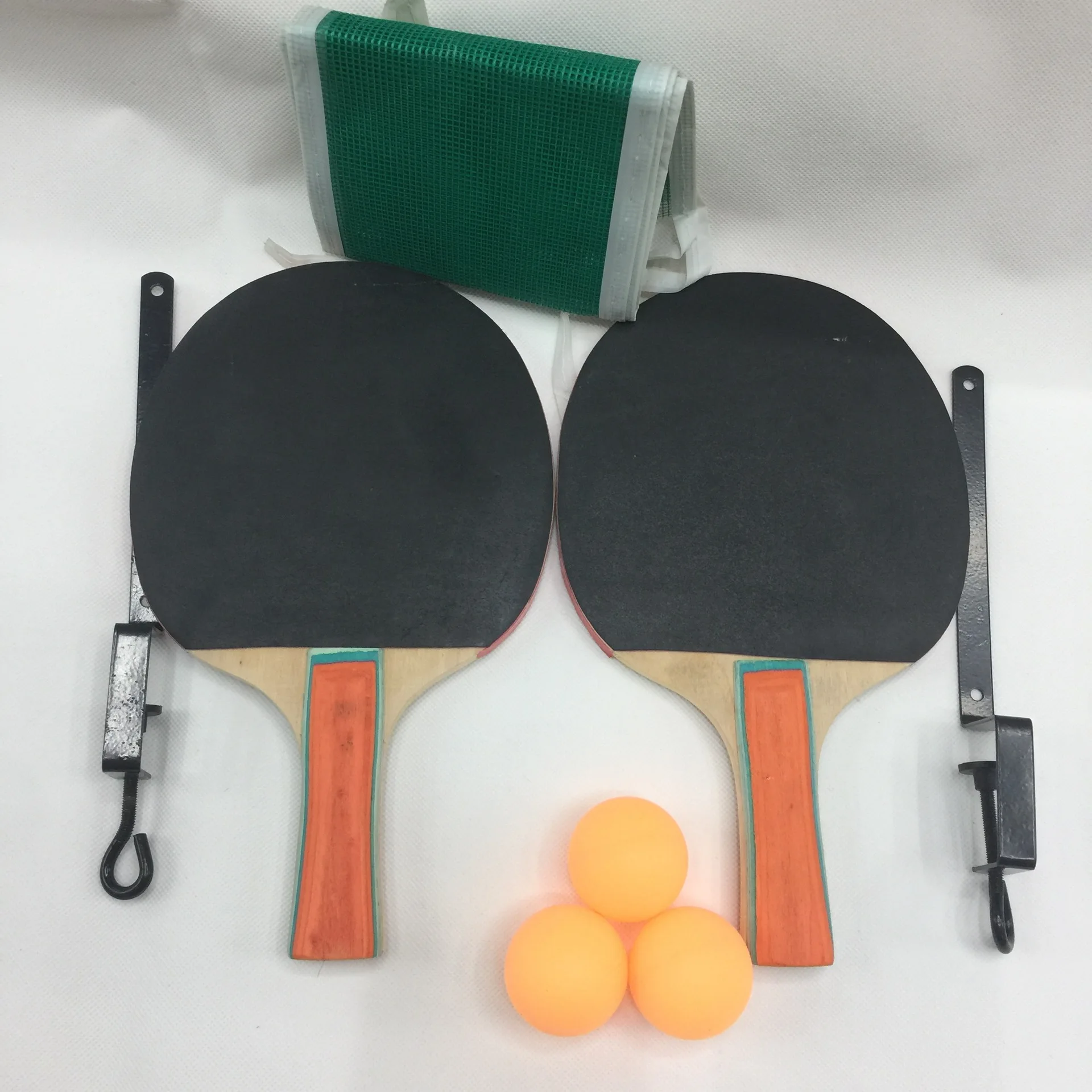 
Table Tennis Racket Set Lightweight Ping Pong Paddle Set with Table Tennis Net Set For Indoor Outdoor Training Competition 