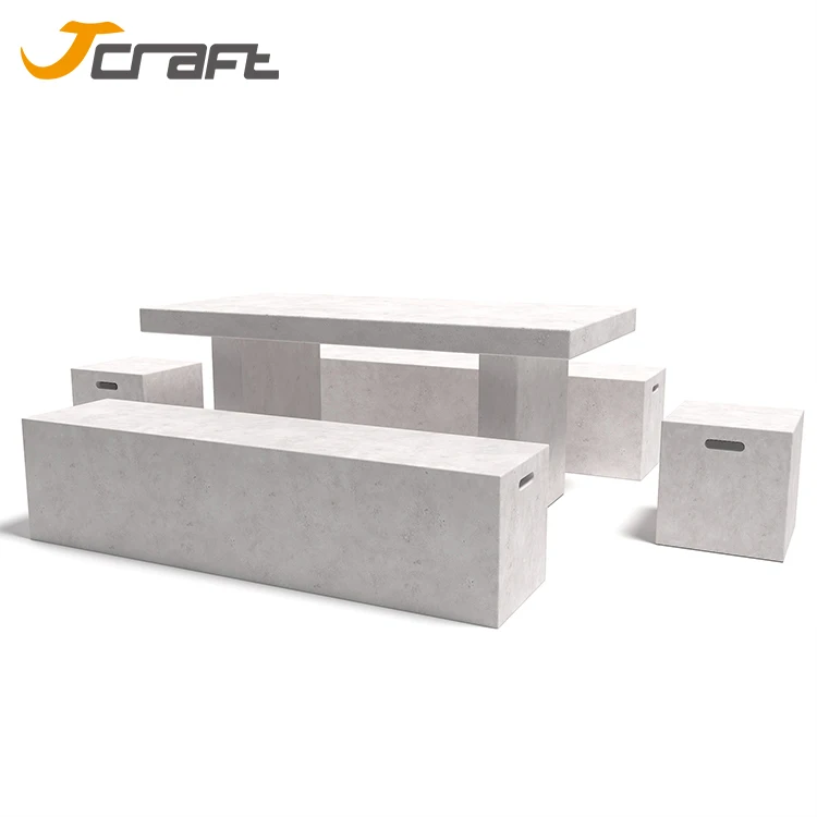 High quality concrete table comfortable durable garden furniture set