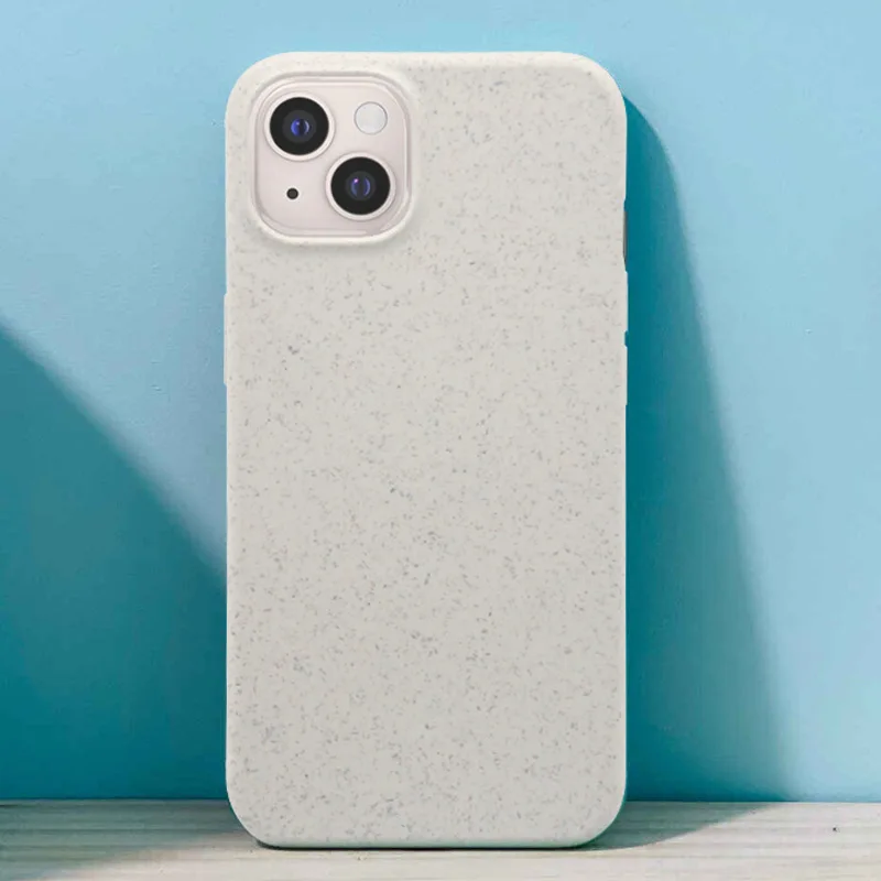 Eco friendly phone case recycled anti-bacterial antimicrobial ecological 100 percent biodegradable decomposable phone case