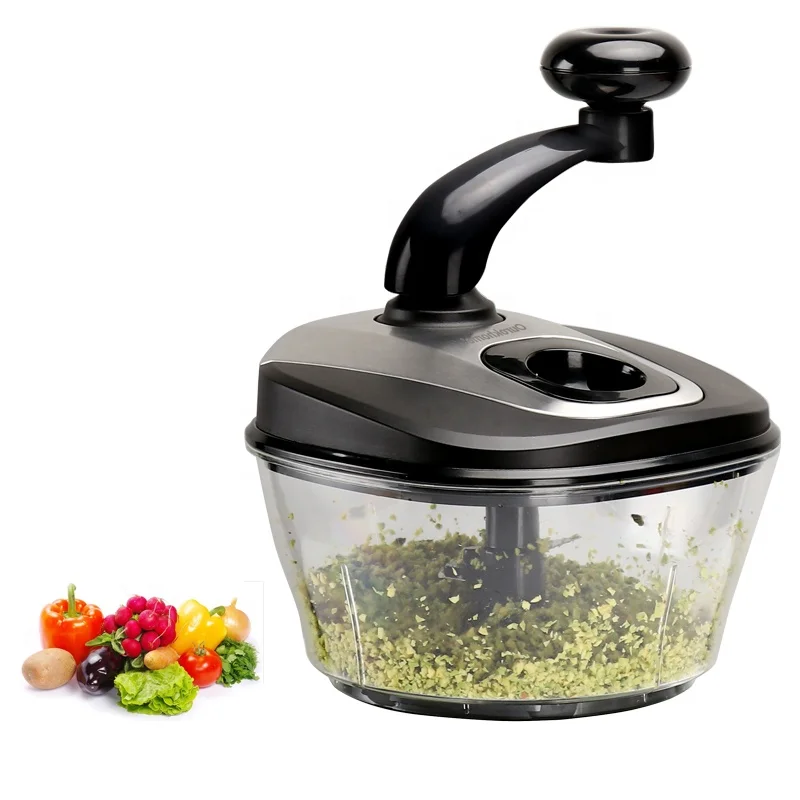 Ourok 1.8L handheld manual onion chopper pro vegetable chopper dicer with egg separator