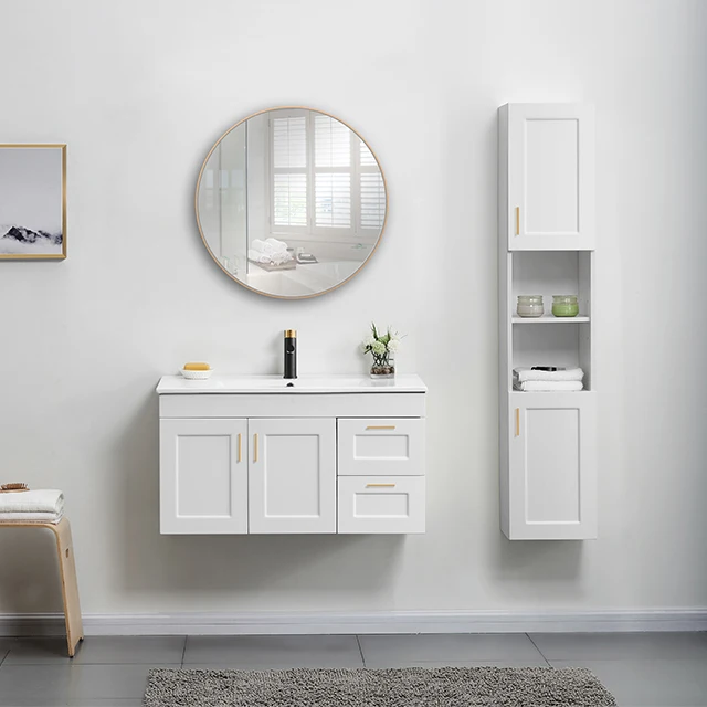 2020 new design PVC simple bath vanity