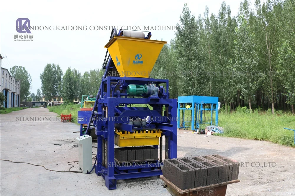 Used Manual QT4 Brick Block Making Machine for Fly Ash with Reliable Engine Home Use Automatic Cement Hollow Brick Machinery