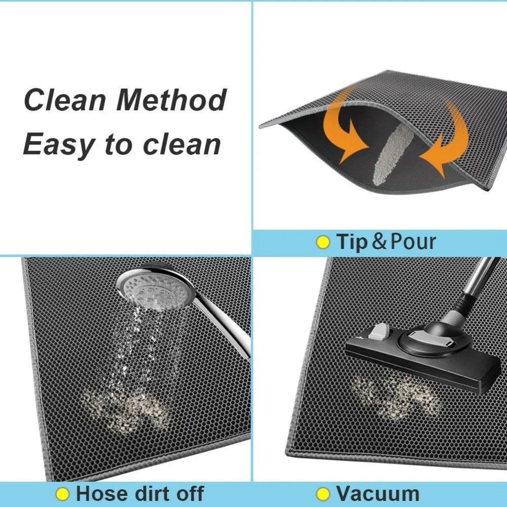 Easy Clean Scatter Control EVA Double-layer waterpoof Cat Littler Box Mat