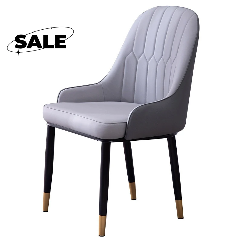 Dining Thickened PU Leather Cushion Back Nordic Style Home Makeup Chair Black Gold Chair Frame Leisure Chair