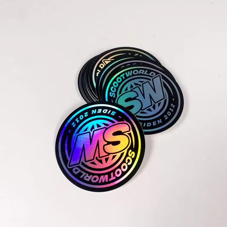 Custom Make Waterproof laser Holographic Sticker kiss cut Security Custom Hologram Sticker Label