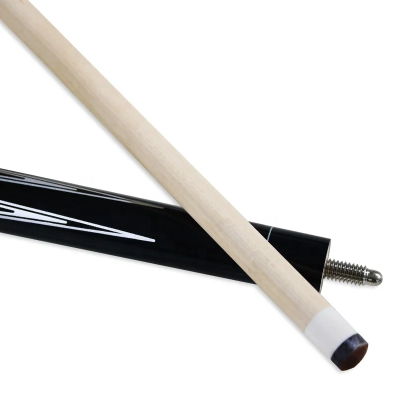 1/2 Pc Maple Wood Shaft With Leather Painting Pool Cue Billiard Sticks