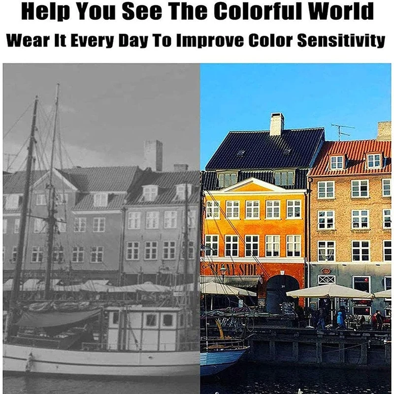 2022 Fashion TR90 Half Frame Square Glasses Red Green Color Blindness Sunglasses Colorblind Glasses For Men