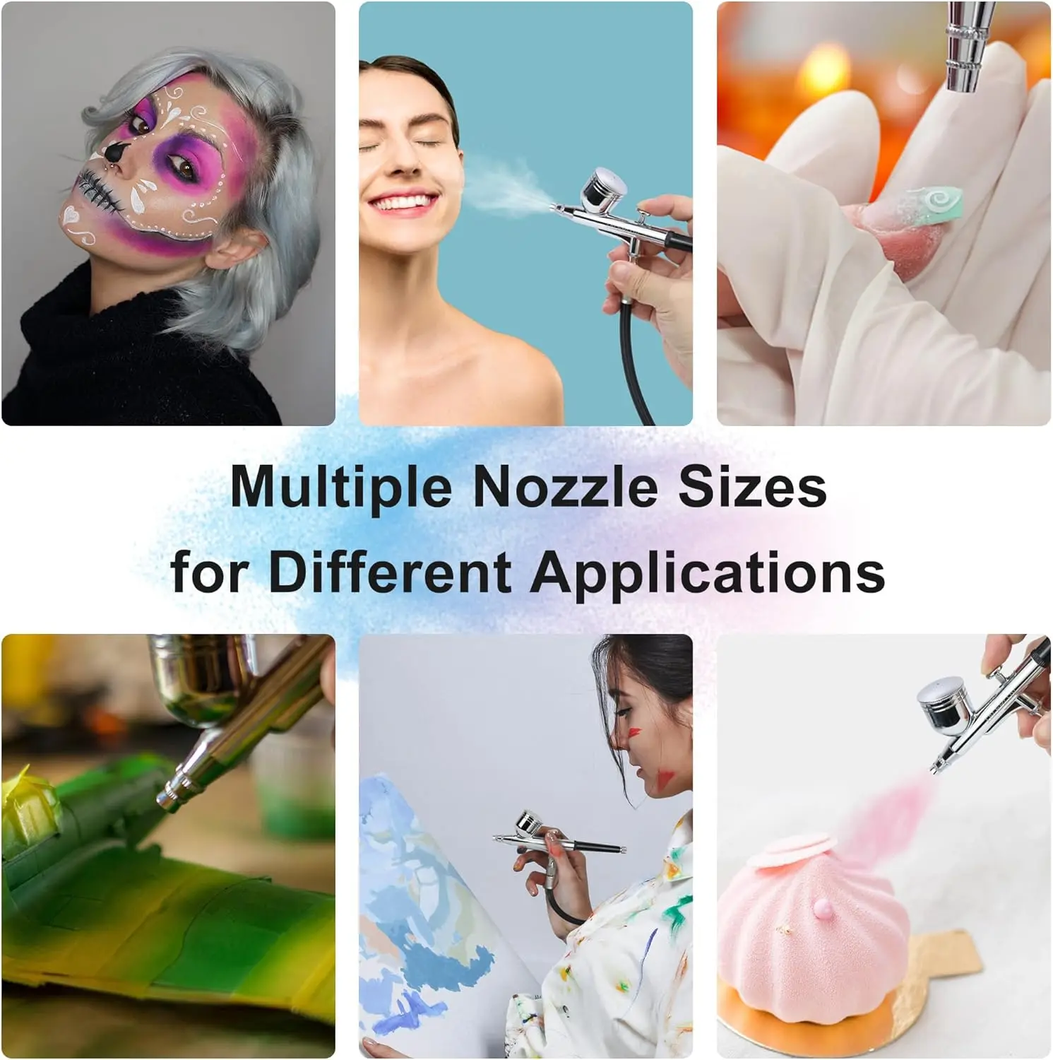 TALERLUV High Quality Easy-to-Use Smart home  Airbrush Tool Set Kit with Air Compressor High Pressure Air Brush Non-Clogging