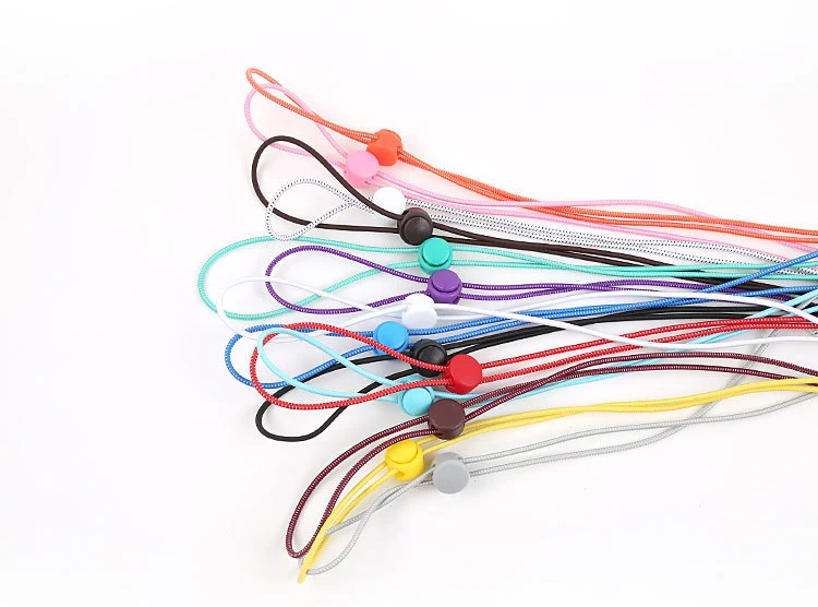 wholesale 100cm long flexible elastic high quality buckle shoelaces for sneakers reflective