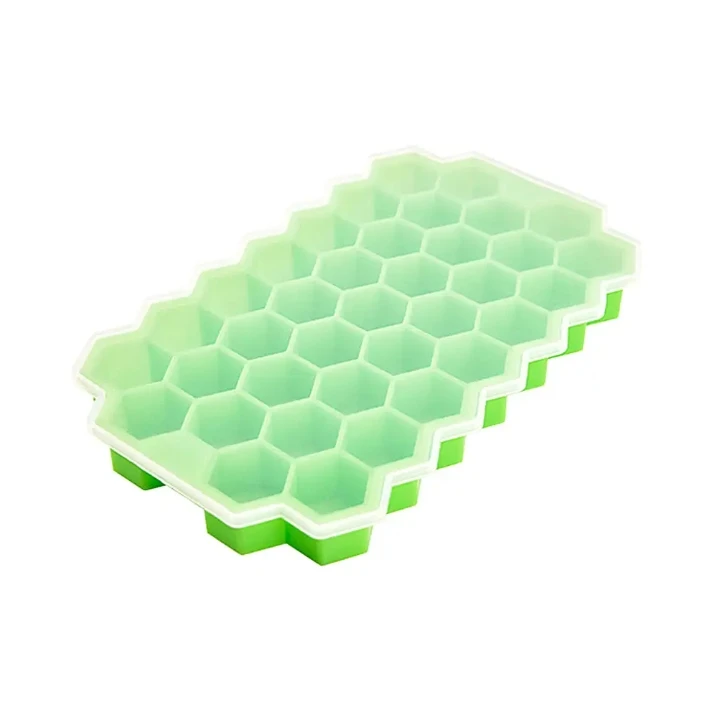 Ice Cream Tools BPA Free Whisky Ice Cube Making Mold 21 Grids 36 Grids Silicone Ice Cube Tray with Lid