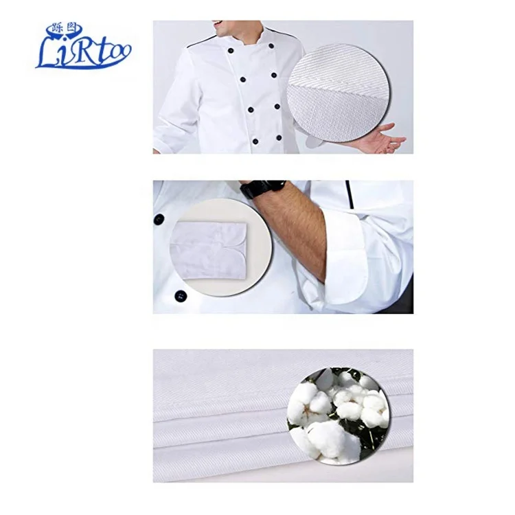 Мужская куртка шеф-повара с длинным рукавом, униформа для отеля, кухни, ресторана, одежда для одежды, пальто