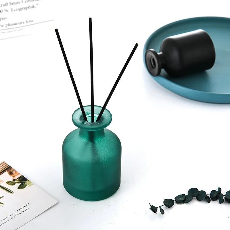Household Colored Matte black 50ml100ml150ml250ml Empty Glass Reed Diffuser Aromatherapy Aroma Bottle For Home Hotel Use