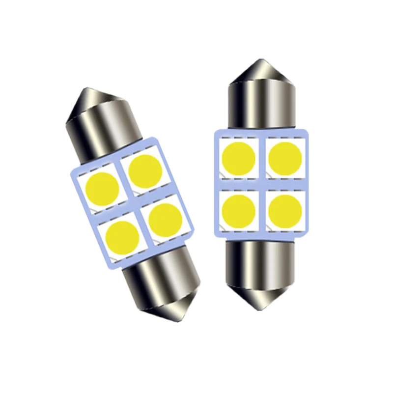 Festoon 5050 4 smd 31mm 36mm Car LED light 24V 12V White/blue/red ft C5W 5050 Auto Interior Bulb Door Doom light