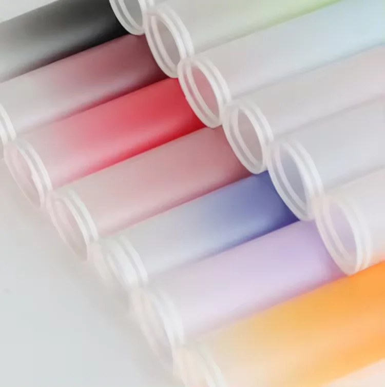 56x56cm graduated color matte flower wrapping paper pearlized film translucent waterproof korean paper