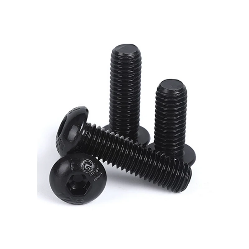 Carbon steel Black oxide 12.9 grade Hexagon Socket Button Head Screws