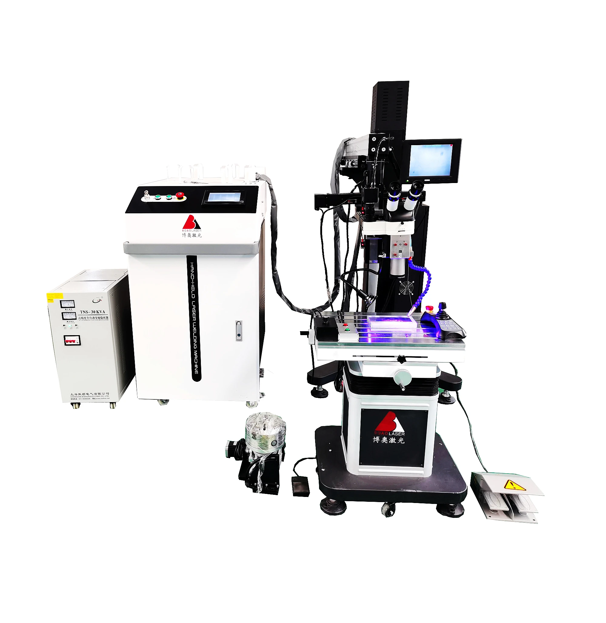 BOAO 1500W 3000W Fiber Lase Welding Machine for Big Mold Repairing Application Metal Mould Crane Arm Laser Welder